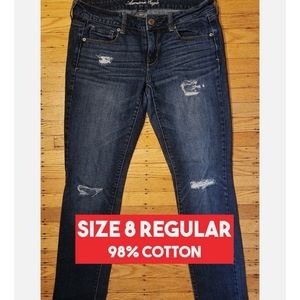 American Eagle Women's Size 8 Regular Skinny Denim Jeans